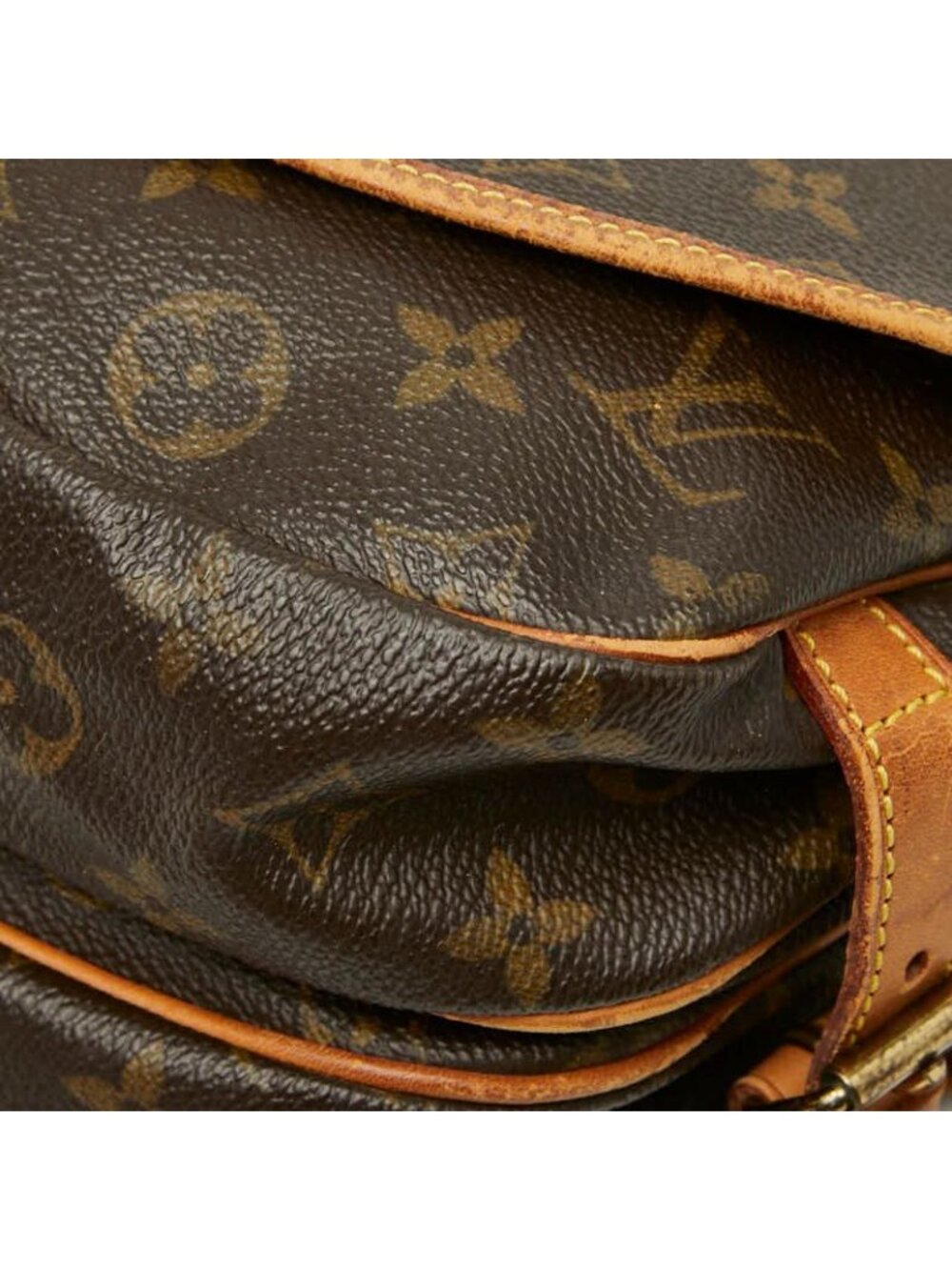 Louis Vuitton Monogram Saumur 30 Crossbody Shoulder Bag Brown Leather 1 - Picture 6 of 10